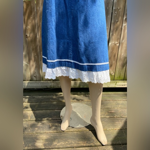 Vintage Handmade Strapless Denim Dress - Picture 12 of 12
